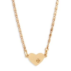 Tory Burch Gold Heart Pendant Necklace NEW